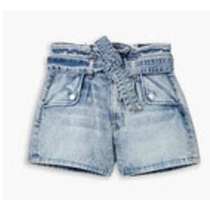 Veronica Beard Nori belted denim shorts